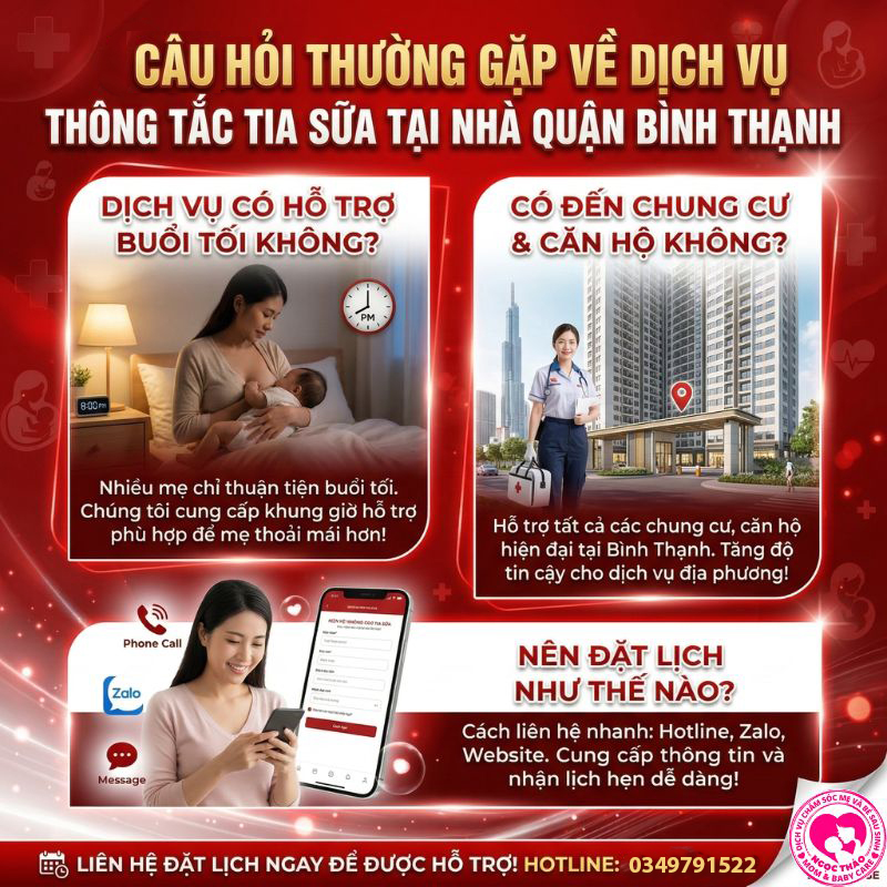 Dịch vụ thông tắc tia sữa tại nhà quận Bình Thạnh